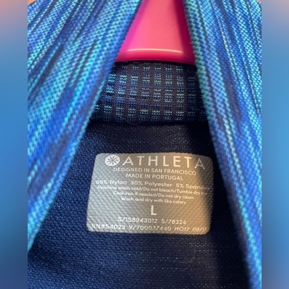 Athleta Flurry Half-Zip Athletic Navy & Gray Pullover Size large - Picture 5 of 7